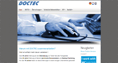 Desktop Screenshot of doctec.de