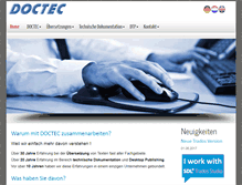 Tablet Screenshot of doctec.de